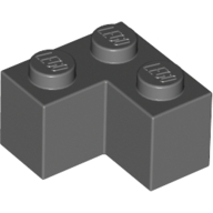 Lego kostka (kostička) 2x2 roh, tmavě modro šedá (4211109)